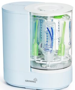 GROWNSY DeepClean Bottle Washer Pro, Baby Bottle Washer and Sterilizer and Dryer, Effortless Washing Machine for Bottle Cleaner, Pump Parts, Pacifiers - Wash, Sterilize and Dry with One Touch (Blue)