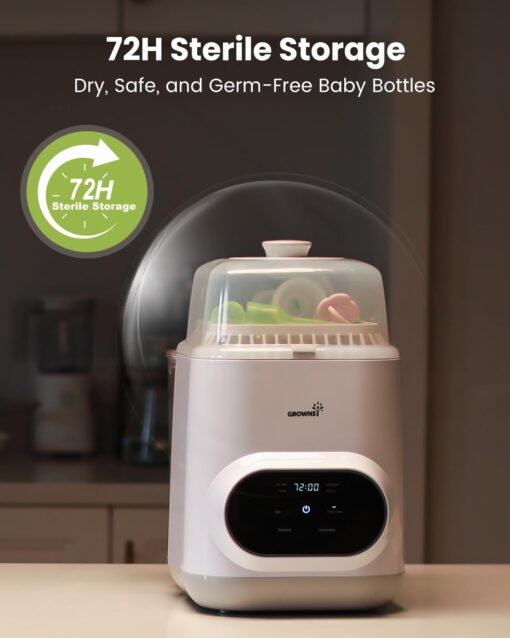 Grownsy EaseClean Bottle Washer Pro | All-in-One Bottle Washer and Sterilizer and Dryer | Baby Bottle Washer for Bottles, Pump Parts & Baby Essentials | Replaces Hand Washing - Image 3