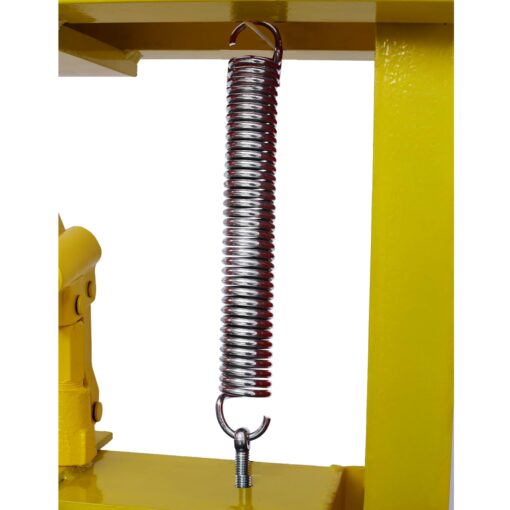 12 Ton Hydraulic Press, H-Frame Garage Floor Adjustable Shop Press with Stamping Plates to Bend, Straighten, Or Press Parts, Install Bearings & U-Joints, Yellow - Image 3