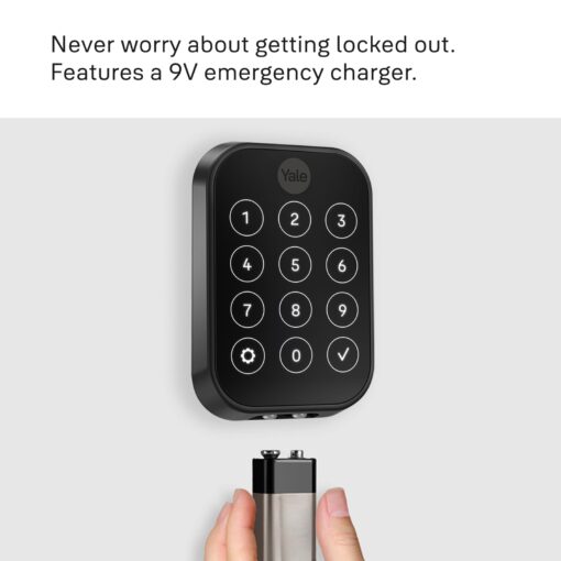 Yale Security Assure Lock 2 with Wi-Fi, Keypad Smart Lock with Back-Up Key in Satin Nickel - YRD410-WF1-619 - Image 2