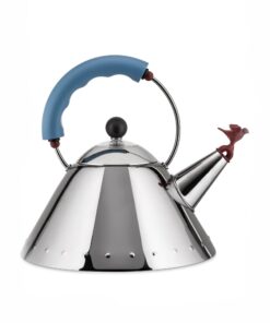 Alessi Kettle, 9'' H x 8.5'' W x 8.5'' D, Blue
