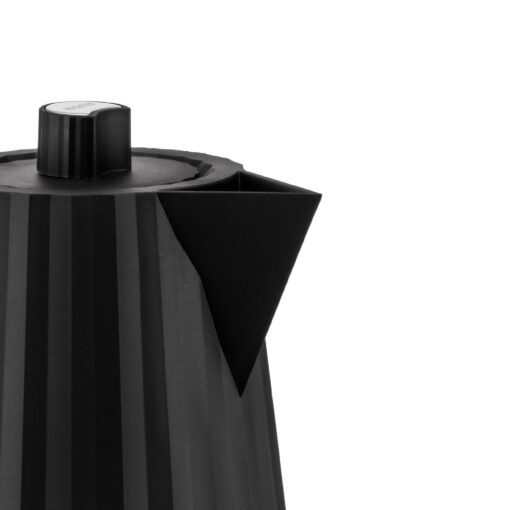 Alessi Plissé MDL06 B/UK Designer Electric Kettle, Thermoplastic Resin, UK Plug 2400 W, 170 cl, Black - Image 4