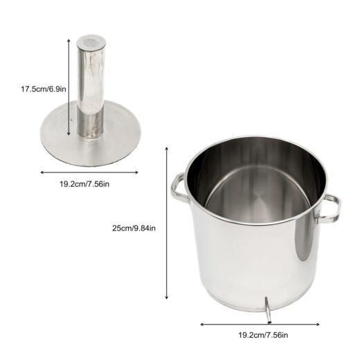 3.2 Gallon 12L Fruit Wine Press, Manual Juicer Press, Hand Press Squeezer for Juice Wine Cheese Cider Olive Oil, Wine Juice Making Supplies 304 Stainless Steel Inner Barrel Non-Stick - Image 4