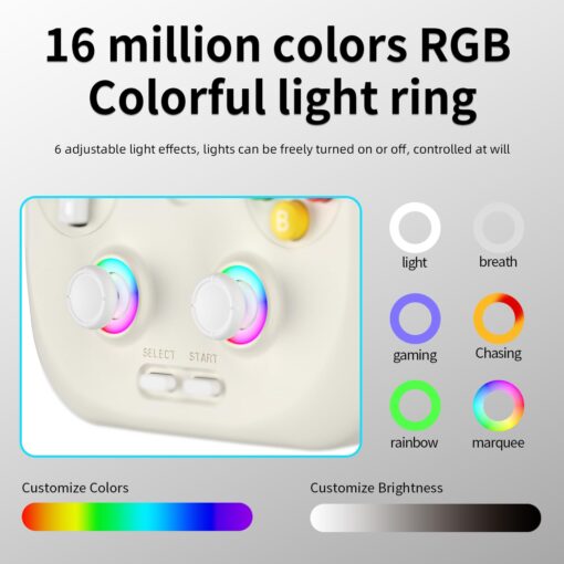 RG406V Handheld Game Console Preloaded Games RG 406V 4-inch IPS Multi-touch Screen Retro Game Console 128G UFS2.2 Android 13 Retro Emulator RG406V 5500mAh Battery 1080p DP WIFI Bluetooth Beige White - Image 5