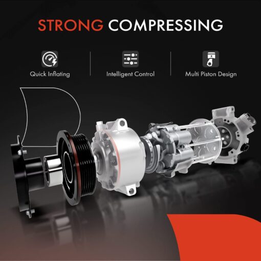 A-Premium Air Conditioner AC Compressor with Clutch Compatible with Jeep Compass Patriot 2009-2017 & Dodge Caliber 2009-2012, 1.8L 2.0L 2.4L - Image 4