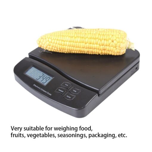ZOCWJK 25kg 1g High Precision Electronic Compact Scale LED Display Kitchen Scales Food Weight Balance Gram Weighing Measuring Grey(Gray - Image 4