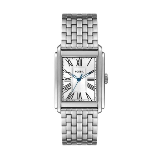 Fossil Men's Carraway Quartz Stainless Steel Three-Hand Watch, Color: Silver (Model: FS6008)
