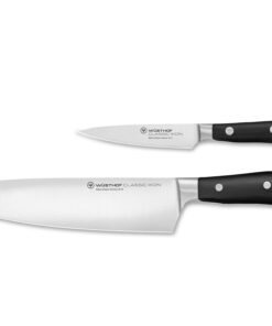 WÜSTHOF Classic IKON 2-Piece Chef's Knife Set, Black