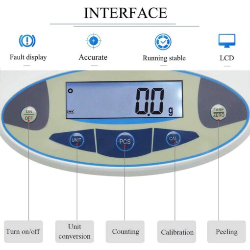 ZOCWJK Laboratory Digital Scale, High-Precision Balance Electronic Scale,with Display,Maximum Weighing: 5000g, for Laboratory( - Image 5