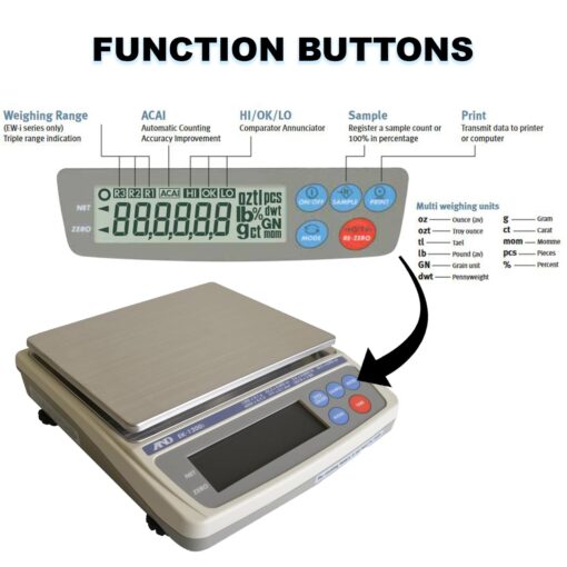 A&D EK1200i Legal for Trade Gold Scale - Certified Precision for Professional Jewelry Weighing - Image 4