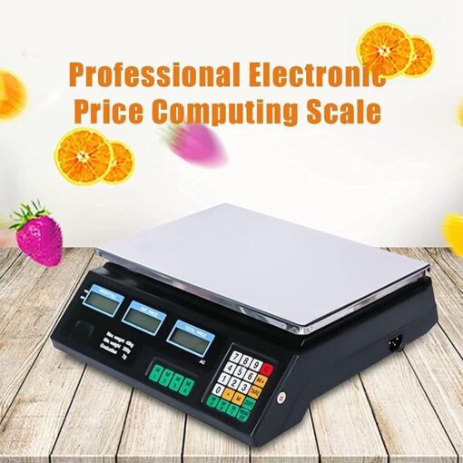 ZOCWJK Electronic Scales Digital Digital Commercial Price Scale Kitchen Scales, Digital Electronic Scale with LED Display, Market Scales for Supermarket Bulk Weighing, Frui( - Image 5