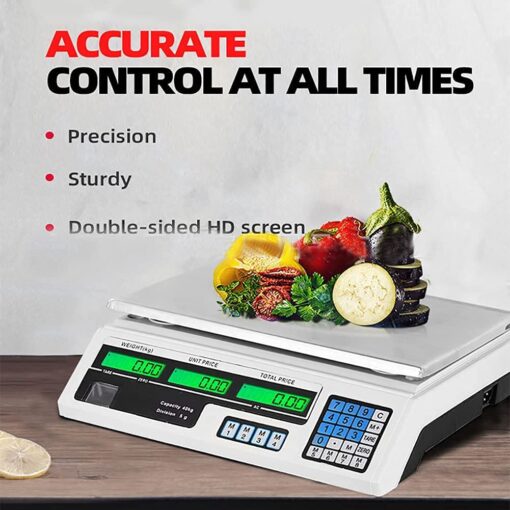 ZOCWJK Digital Scales Food,Kitchen Food Scales Digital Commercial Price Scale Digital Kitchen Scales, Electronic Digital Scales Price Computing Scales, for Commercial Shop ( - Image 4
