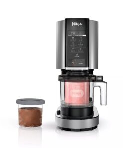 SharkNinja NC301 CREAMi 7-In-1 Ice Cream Maker with 7 Custom Frozen Treat Modes and Easy 3-Step Treat Preparation, Cloud Silver (Renewed)