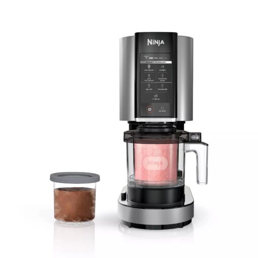 SharkNinja NC301 CREAMi 7-In-1 Ice Cream Maker with 7 Custom Frozen Treat Modes and Easy 3-Step Treat Preparation, Cloud Silver (Renewed)
