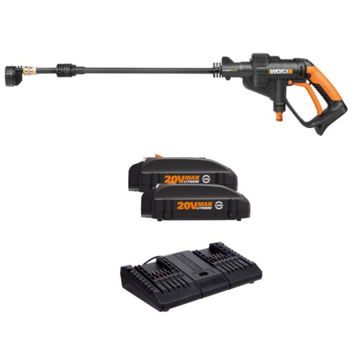 WORX WO7046 Hydroshot 20V PowerShare 2.0 Ah Portable Power Cleaner with 2 Batteries