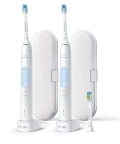 Sonicare Protective Clean Rechargeable Toothbrushes 2 Handless 3 Brush Heads & 2 Travel Case & 2 Chargers
