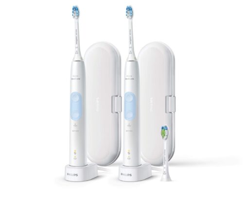 Sonicare Protective Clean Rechargeable Toothbrushes 2 Handless 3 Brush Heads & 2 Travel Case & 2 Chargers