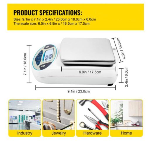 ZOCWJK Electronic Analytical Balance,0.01g High Precision Lab Scale,for Laboratory,Kitchen,Jewelry (5000g - Image 5