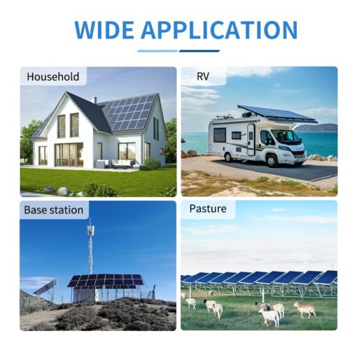 60amp MPPT Solar Charge Controller , 12v 24v 36v 48v auto Solar Battery Panel Regulator , max 150v PV Input, fit for Sealed, Gel, Flooded, and Lithium Batteries - Image 2