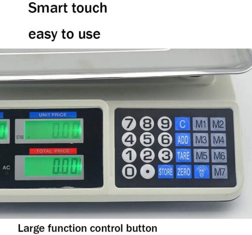 ZOCWJK Electronic Scales Portable Industrial Scales 304 Stainless Steel Electronic Kitchen Scale LCD Display Scales( - Image 3