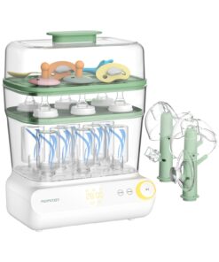 Momcozy 3 Layers Large Bottle Sterilizer and Dryer, Fast Sterilize and Dry, Universal Bottle Sterilizer for All Bottles & Breast Pump Accessories, Touch Screen & Auto-Off Bottle Sanitizer