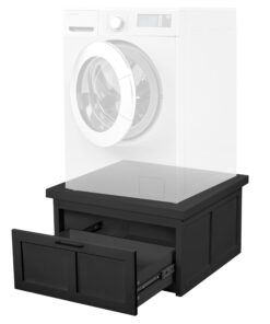 Ilyapa Washer and Dryer Stand - 28x28x16 in. Universal Laundry Pedestal, Washer and Dryer Pedestals with Drawer - Washing Machine Stand Base Compatible with Samsung, LG, GE, Maytag
