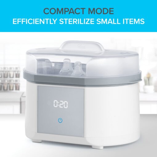 Chicco Advanced Electric Steam Sterilizer & Dryer for Baby Bottles, Feeding Accessories and More | Eliminates 99.9% of Germs | 4 Programming Options | 2 Configurations | Automatic Shut-Off - Image 6