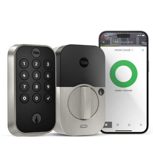 Yale Security Assure Lock 2 with Wi-Fi, Keypad Smart Lock with Back-Up Key in Satin Nickel - YRD410-WF1-619