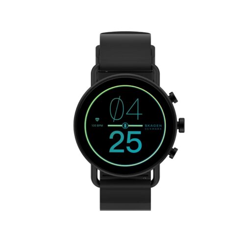 Skagen Falster Men's Gen 6 Stainless Steel Smartwatch Powered with Wear OS by Google with Speaker, Heart Rate, GPS, NFC, and Smartphone Notifications Color: Black (Model: SKT5303V) - Image 7
