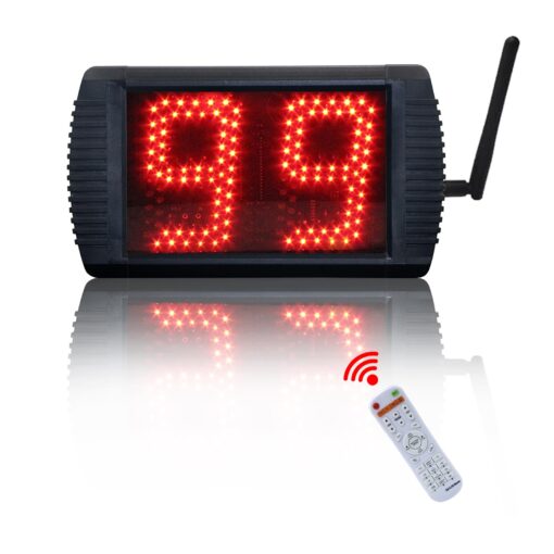 YZ 5 INCH LED Custom Time 12/14/20/24/34 Seconds Shot Clock Countdown Timer Clock for Basketball Game, Portable Shot Clock Timer for Basketball Court, Remote Control Shot Clock Basketball with Buzzer