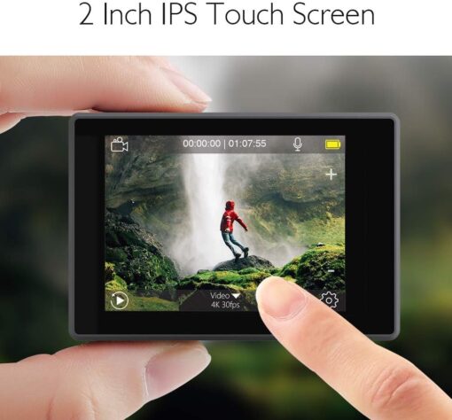 AKASO V50 Elite 4K60fps Touch Screen WiFi Action Camera Voice Control EIS 131 feet Waterproof Camera 8X Zoom Remote Control - Image 5