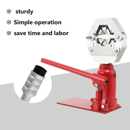 6.5-20mm Manual Hydraulic Hose Crimper Bottle Jack Hose Crimper Benchtop Agricultural 7T Hydraulic Hose Press Machine 6 Teeth High Pressure Sprayer Hose Diesel Hose Pressing Hydraulic Clamping Tools - Image 6