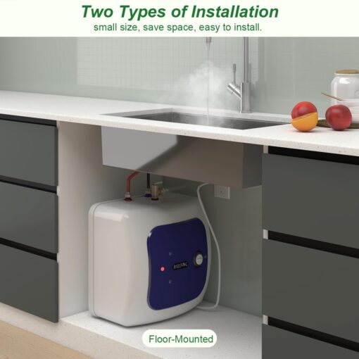 110V-120V 1.5Kw Small Under Sink Tank 8 Gallon Water Heater Hot Storage,Mini Instant Electric RV TR Trailer Kitchen Compact Point-of-Use,30L - Image 5
