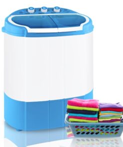 Pyle Upgraded Version Pyle Portable Washer & Spin Dryer, Mini Washing Machine, Twin Tubs, Spin Cycle w/Hose, 11lbs. Capacity, 110V - Ideal For Compact Laundry