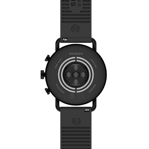 Skagen Falster Men's Gen 6 Stainless Steel Smartwatch Powered with Wear OS by Google with Speaker, Heart Rate, GPS, NFC, and Smartphone Notifications Color: Black (Model: SKT5303V) - Image 4