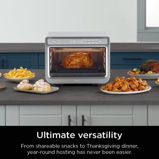Ninja Air Fryer & Toaster Oven, Prestige Smart XL, Countertop Oven, Bakes up to 20 Cookies, Fits up to a 12lb Turkey, Pizza, Toast, Bake, Air Fry & Reheat, 1800 Watts, Stainless Steel, DT501 - Image 4