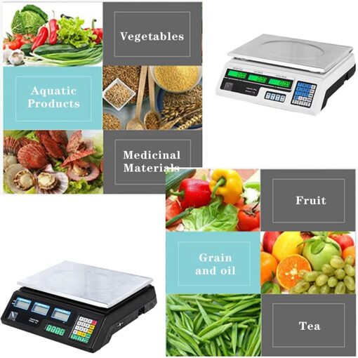 ZOCWJK Digital Scales Food,Kitchen Food Scales Digital Commercial Price Scale Digital Kitchen Scales, Electronic Digital Scales Price Computing Scales, for Commercial Shop ( - Image 2