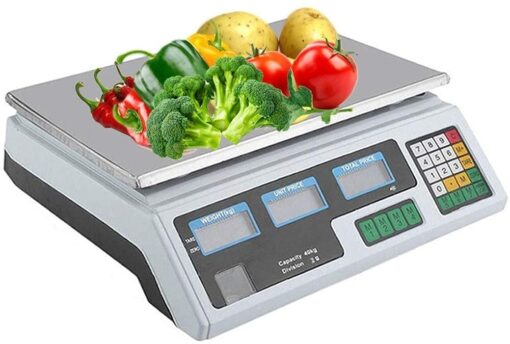 ZOCWJK Digital Scales Food,Kitchen Food Scales Digital Electronic Scale Price Computing Weighing, 40kg Commercial Shop Platform Scale for Fruits Vegetable Scale(