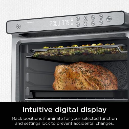 Ninja Air Fryer & Toaster Oven, Prestige Smart XL, Countertop Oven, Bakes up to 20 Cookies, Fits up to a 12lb Turkey, Pizza, Toast, Bake, Air Fry & Reheat, 1800 Watts, Stainless Steel, DT501 - Image 7