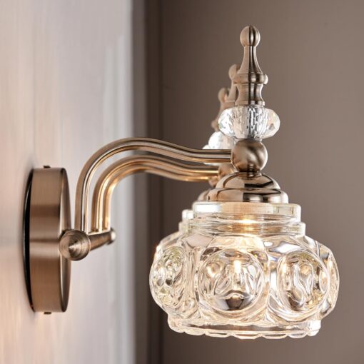 ZILANL Brushed Nickel Bathroom Vanity Light Fixtures Modern 3-Light Vanity Lights Bathroom Lighting Fixtures Vintage Wall Sconces Light Living Room Vanity Lighting Fixtures Over Mirror - Image 4