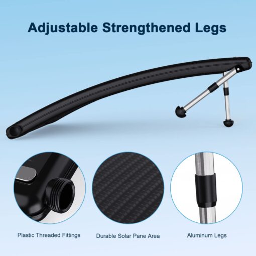 YOWPSY Curve Solar Pool Heater, Made for Above-Ground and Inground Pools, Includes 2 Adapters, 2 Hoses & Clamps - Image 6