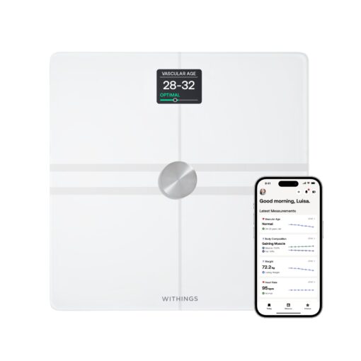 WITHINGS Body Comp - Scale for Body Weight and Complete Body Analysis, Wi-Fi & Bluetooth, Baby Weight Scale, Digital Scale, Accurate Visceral Fat, Heart Health, Scales Compatible with Apple, FSA/HSA