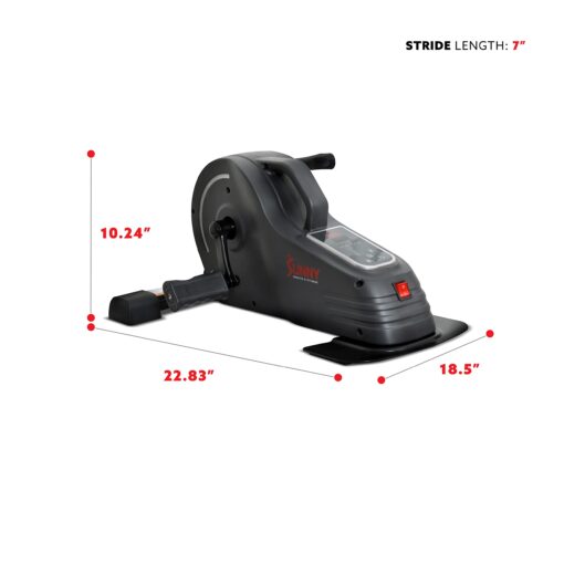Sunny Health & Fitness Under Desk Motorized Exercise Foot Peddler, Portable Mini Cycle Bike for Stationary Home Workouts - SF-B0960 Black - Image 5