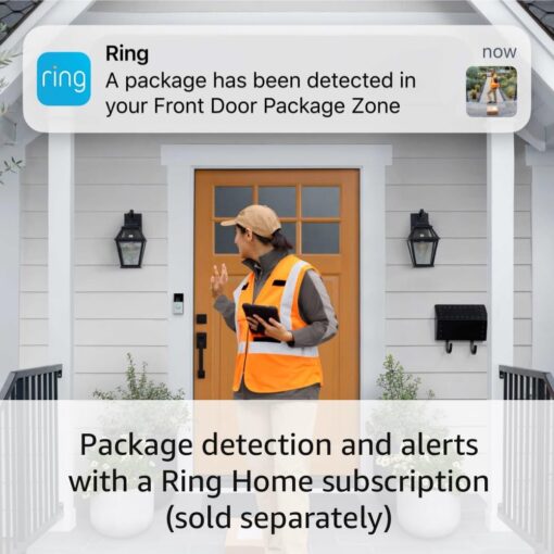 Ring Battery Doorbell with Ring Floodlight Cam Wired Plus (White) - Image 6