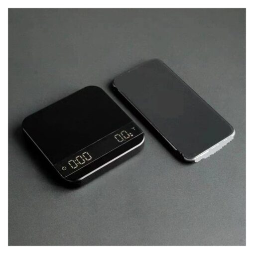 ZOCWJK Coffee Electronic Scale LED Intelligent Kitchen Scale with Time USB Mini Multi-Function Timer 2kg/0.1g(Silver - Image 2