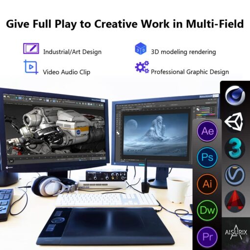 AISURIX RX 5500 8gb GDDR6 Graphics Card,128 Bit, 3XDP, HDMI, PCI Express 4.0X8, 8pin with Fan Intelligent System,Gaming PC Computer Video Cards with 3X DisplayPort +1X HDMI (5500 Style 2) - Image 3
