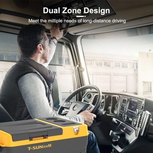 12v Car Refrigerator, Electric Cooler 28 Quart, Portable Fridge with Wheels, Freezer Compressor Cooler -4℉~68℉ 12/24V DC 100~240V AC Support App Control for Truck, Camping, Road Trips, Travel, RV - Image 4