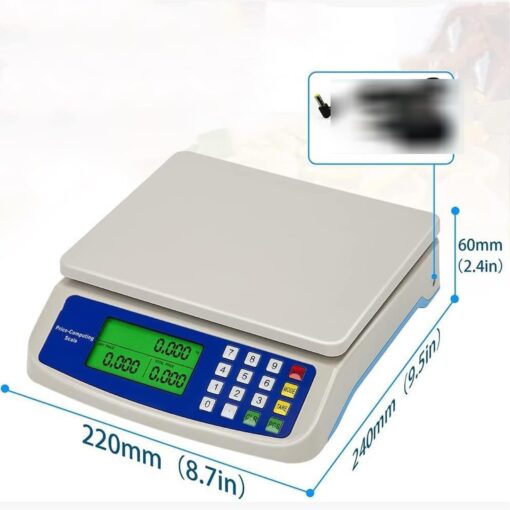 ZOCWJK Digital Price Calculating Scale Electronic Scale,30kg/1g Precision Platform Scale with LCD Diaplay,Industrial Food Scale Precision Scales Commercial Shop Scale( - Image 7
