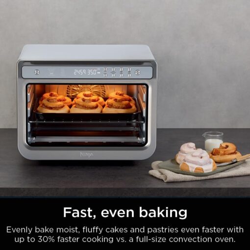 Ninja Air Fryer & Toaster Oven, Prestige Smart XL, Countertop Oven, Bakes up to 20 Cookies, Fits up to a 12lb Turkey, Pizza, Toast, Bake, Air Fry & Reheat, 1800 Watts, Stainless Steel, DT501 - Image 8