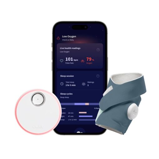Owlet Dream Sock® - FDA-Cleared Smart Baby Monitor - Track Live Pulse (Heart) Rate, Oxygen in Infants - Receive Notifications